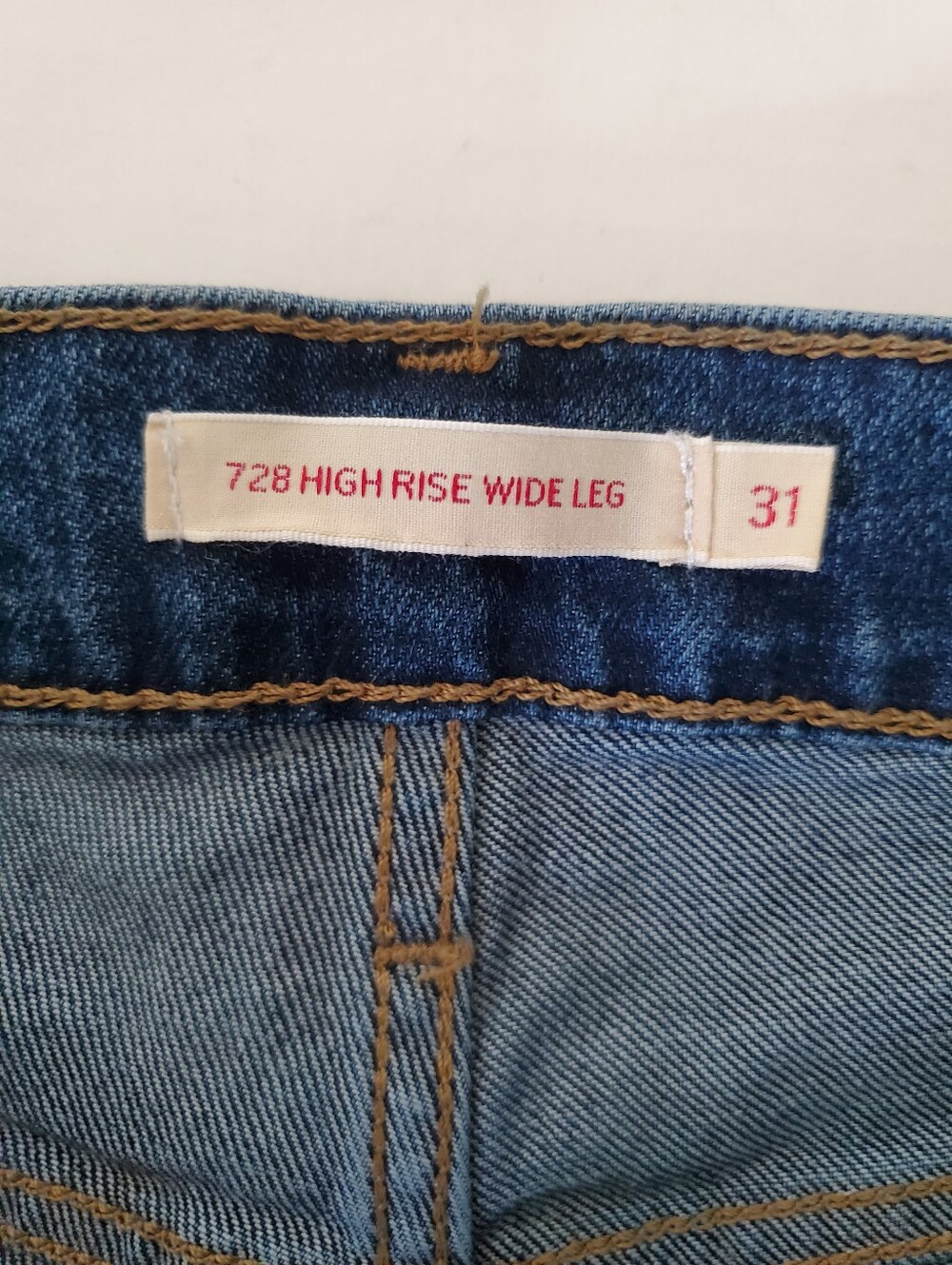 Levis Wide Leg High-Rise Women's Jeans - Blue Size 31 × 32 Western 90s - Picture 4 of 11